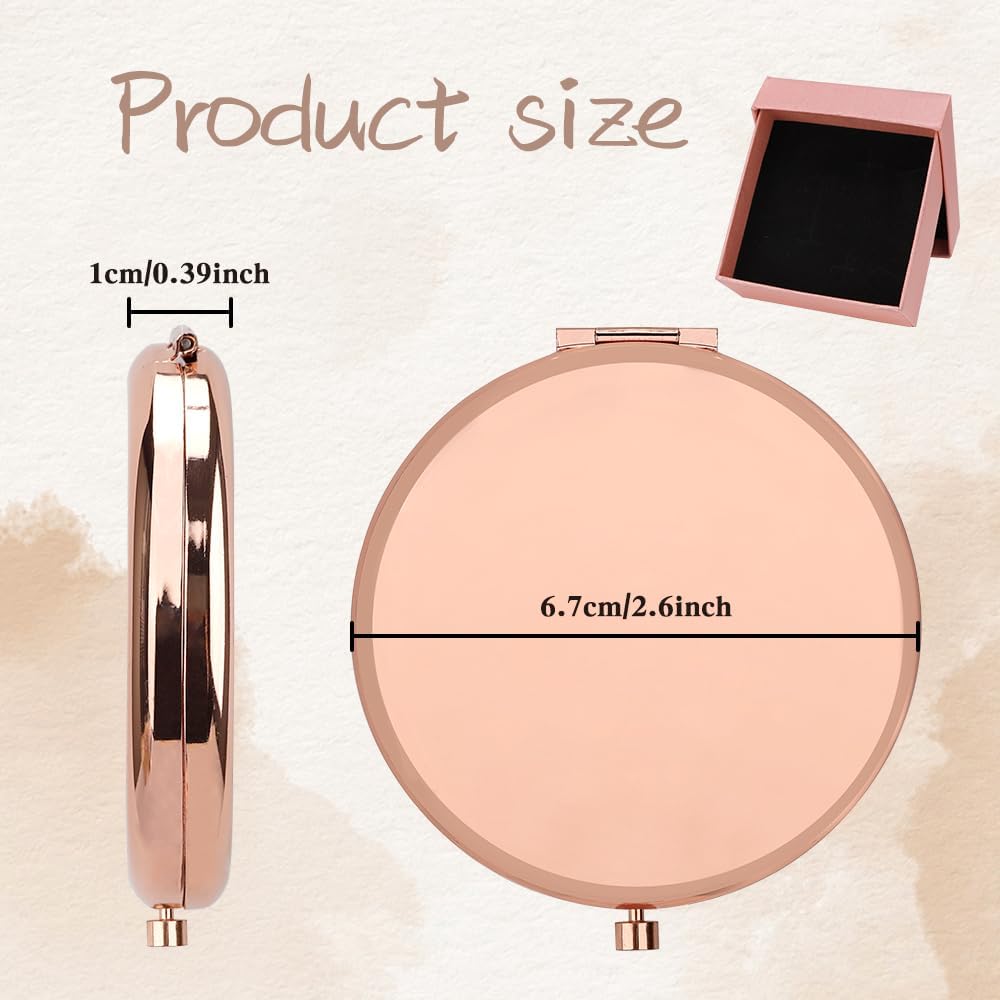 Nurse Gifts for Women – Rose Gold Compact Mirror for Appreciation