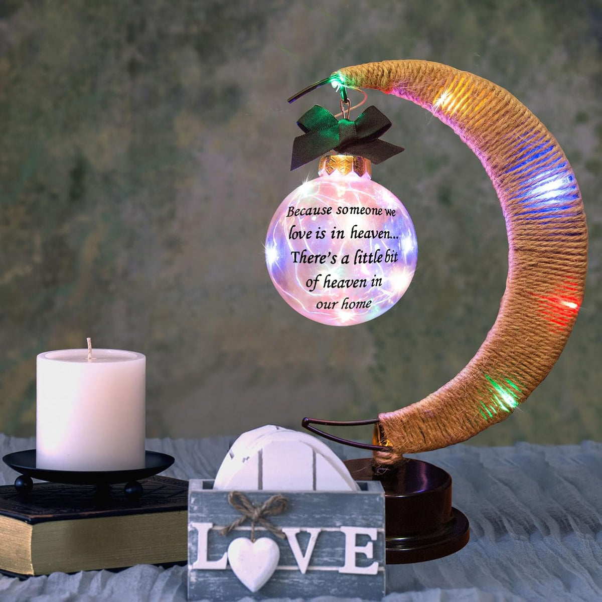 Memorial Moon Ornament – Sympathy & Remembrance Gift for Loved One