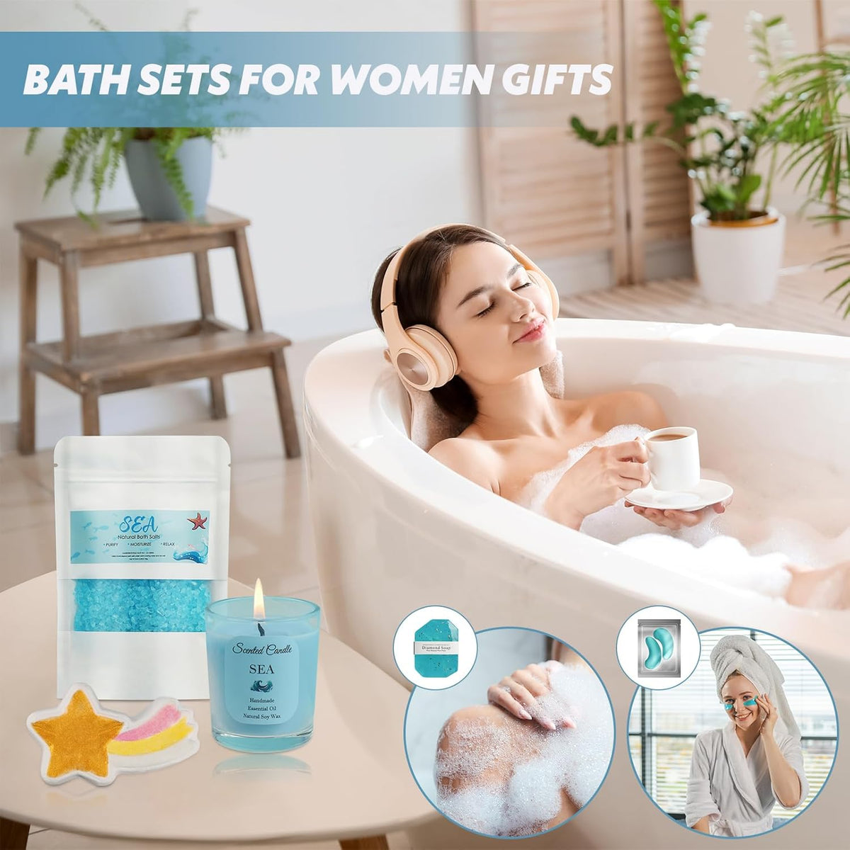 Relaxation Spa Gift Basket for Women – Self Care Birthday Gift Box