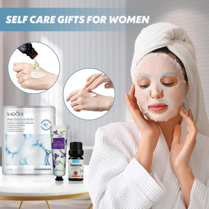 Relaxation Spa Gift Basket for Women – Self Care Birthday Gift Box