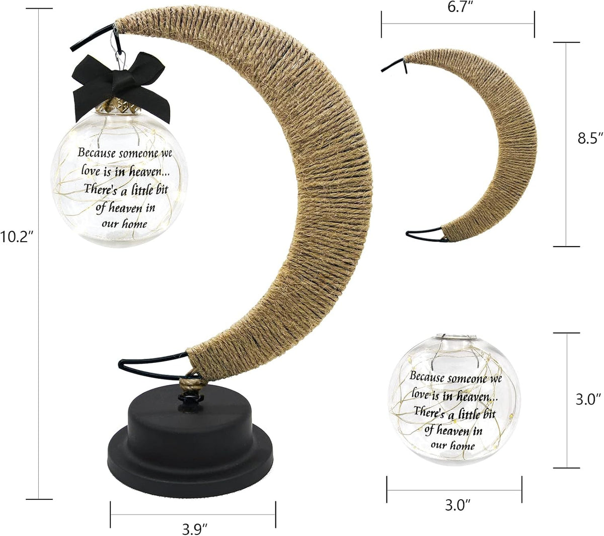 Memorial Moon Ornament – Sympathy & Remembrance Gift for Loved One