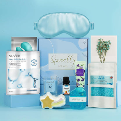 Relaxation Spa Gift Basket for Women – Self Care Birthday Gift Box