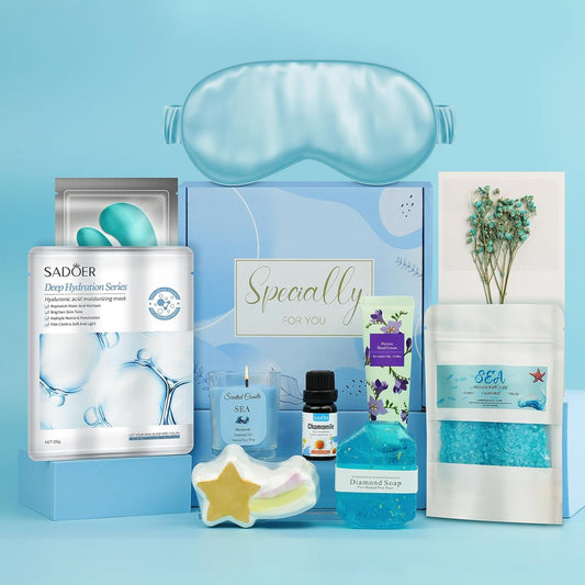 Relaxation Spa Gift Basket for Women – Self Care Birthday Gift Box
