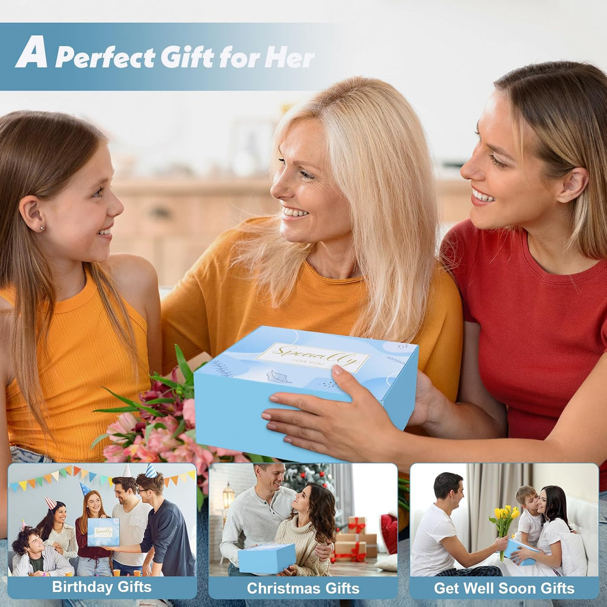Relaxation Spa Gift Basket for Women – Self Care Birthday Gift Box