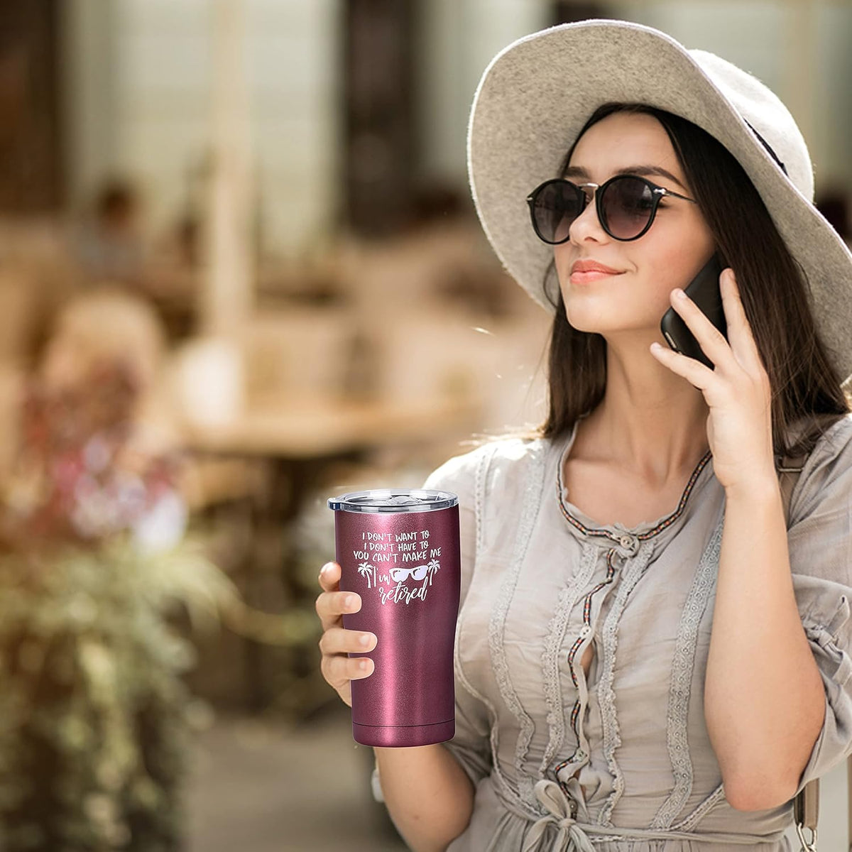 Funny Retirement Gifts for Women – Rose Gold 20oz Tumbler Cup