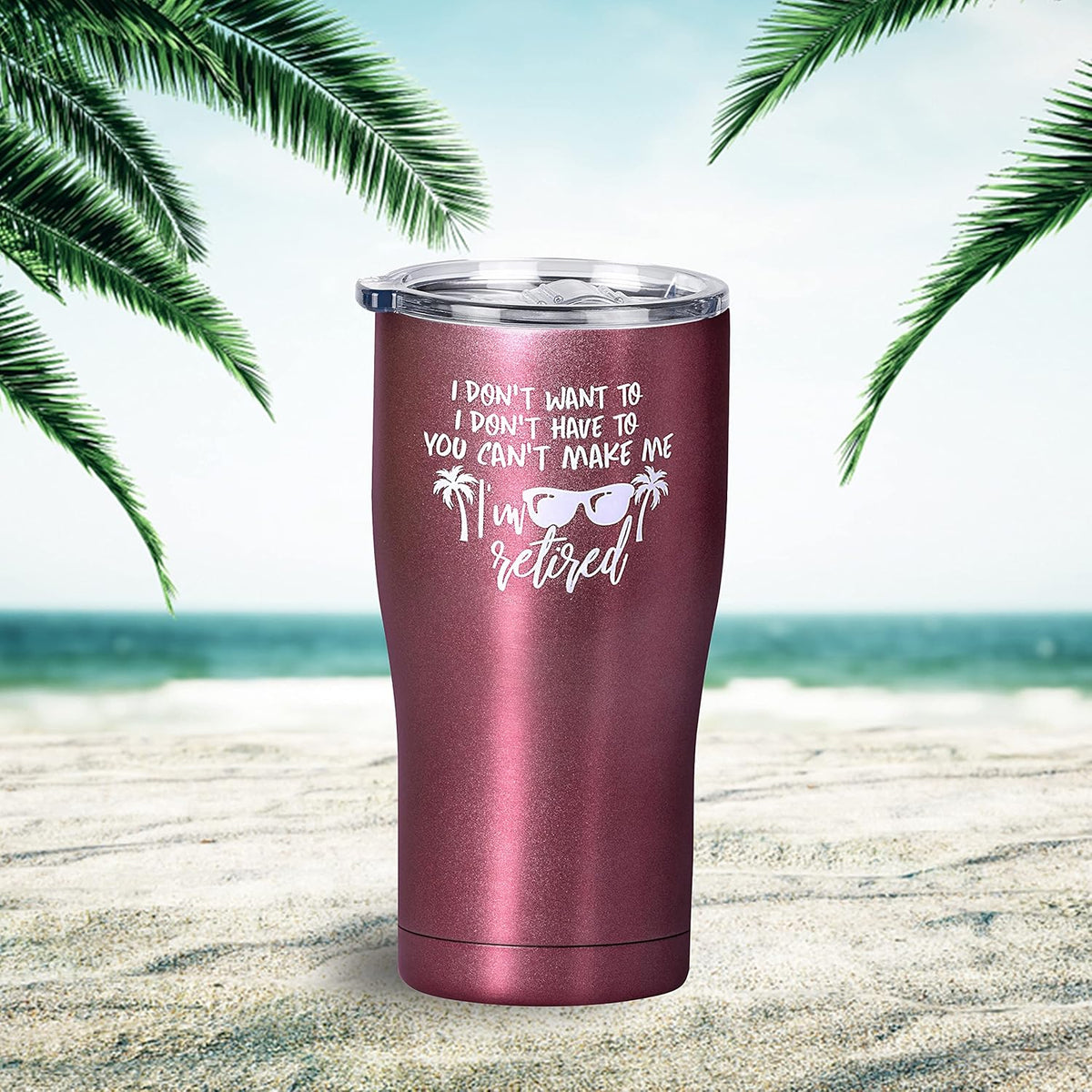 Funny Retirement Gifts for Women – Rose Gold 20oz Tumbler Cup