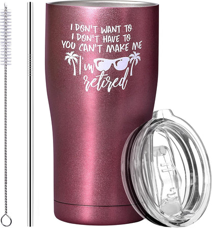 Funny Retirement Gifts for Women – Rose Gold 20oz Tumbler Cup
