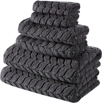 Bagno Milano 6-Pc Turkish Cotton Towel Set – Ultra-Soft & Quick Dry