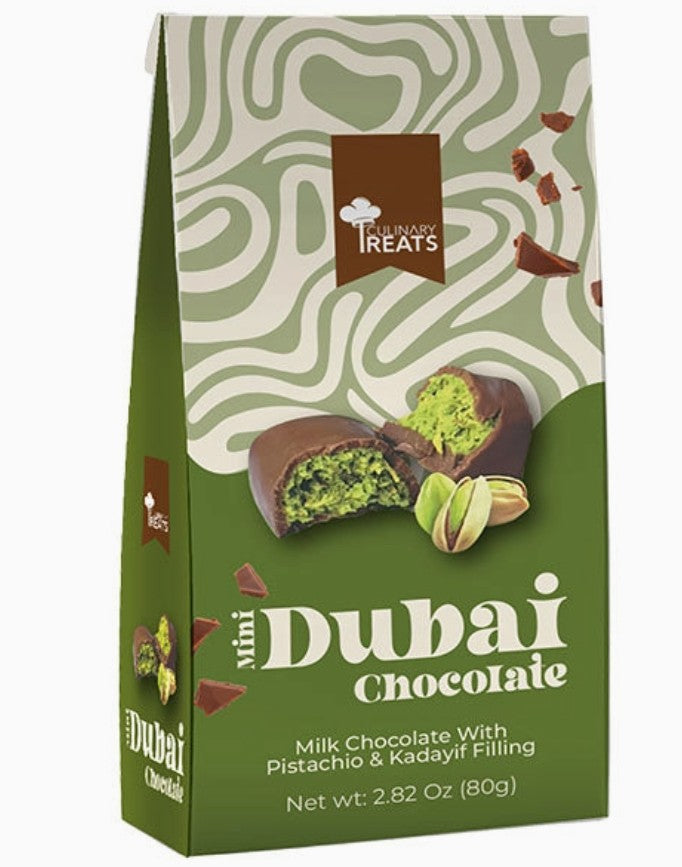 Mini Dubai Chocolate Bites By Culinary Treats Filled w/ Pistachio & Kadayif