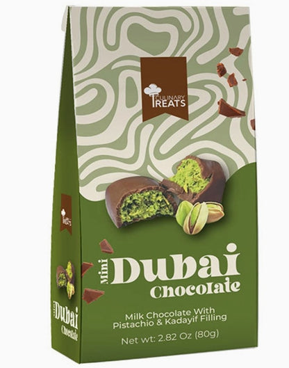 Mini Dubai Chocolate Bites By Culinary Treats Filled w/ Pistachio & Kadayif