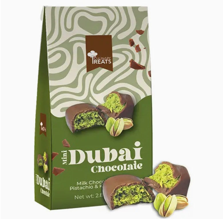 Mini Dubai Chocolate Bites By Culinary Treats Filled w/ Pistachio & Kadayif