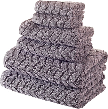 Bagno Milano 6-Pc Turkish Cotton Towel Set – Ultra-Soft & Quick Dry