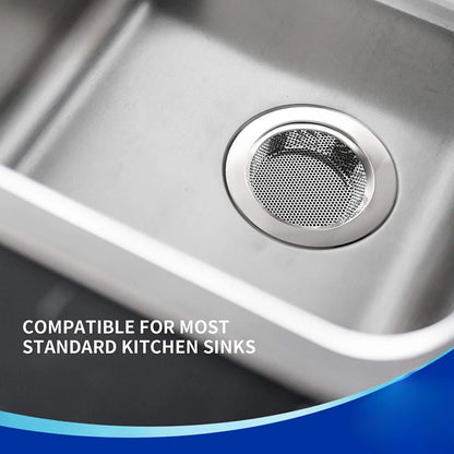 Kitchen Sink Strainer, Stainless Steel Sink Drain Strainer, Dishwasher Safe, Pack of 3