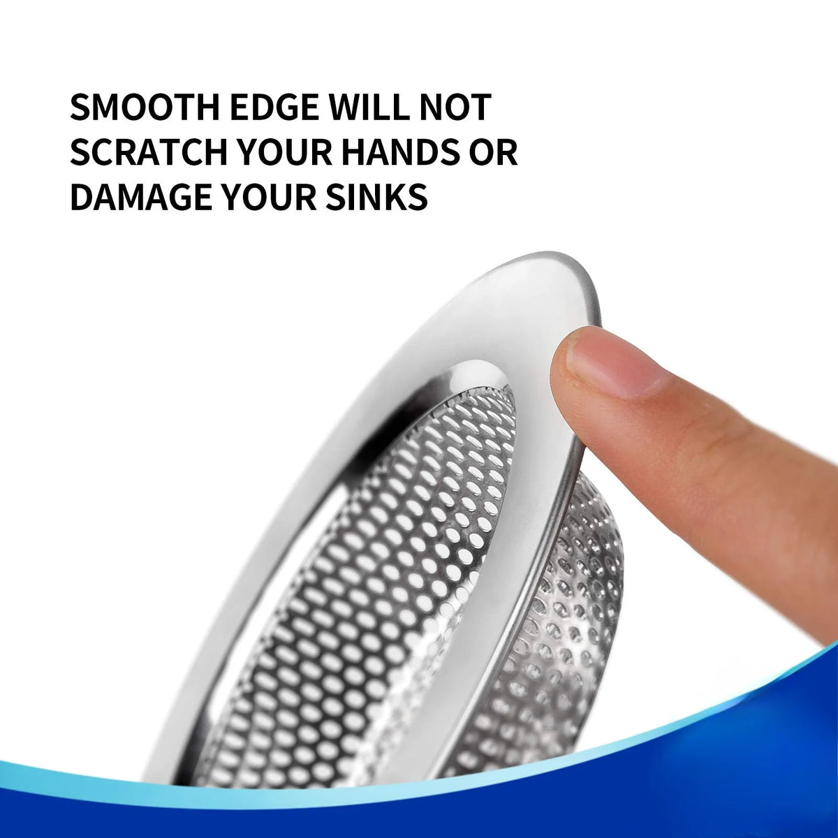 Kitchen Sink Strainer, Stainless Steel Sink Drain Strainer, Dishwasher Safe, Pack of 3