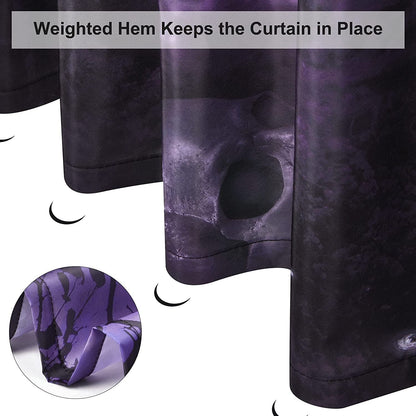 Halloween Shower Curtain with Hooks, Black Ghost Waterproof Bathroom Curtains, 72"X72"