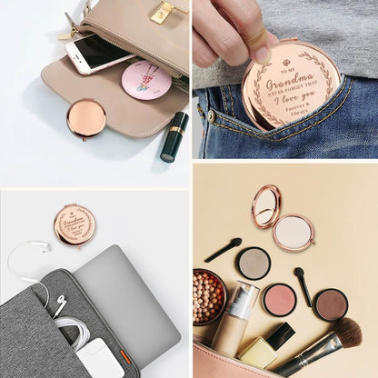Gifts for Grandma – Grandmother Compact Mirror for Birthday & Christmas