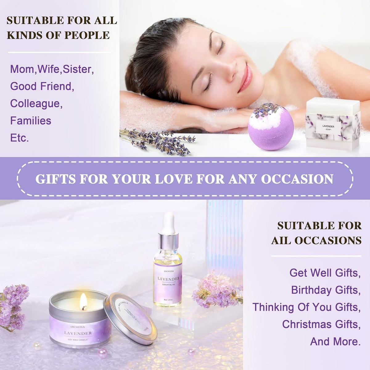 Birthday Gifts for Women – Self Care & Get Well Soon Spa Gift Basket