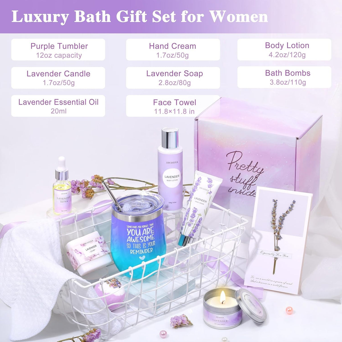 Birthday Gifts for Women – Self Care & Get Well Soon Spa Gift Basket