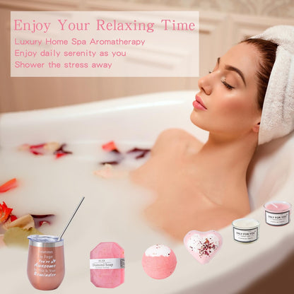 Gifts for Women – Pink Gift Box & Self Care Basket for Her
