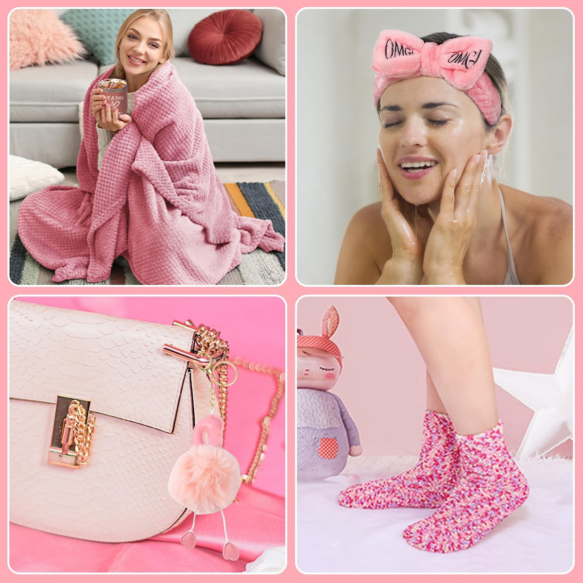 Gifts for Women – Pink Gift Box & Self Care Basket for Her