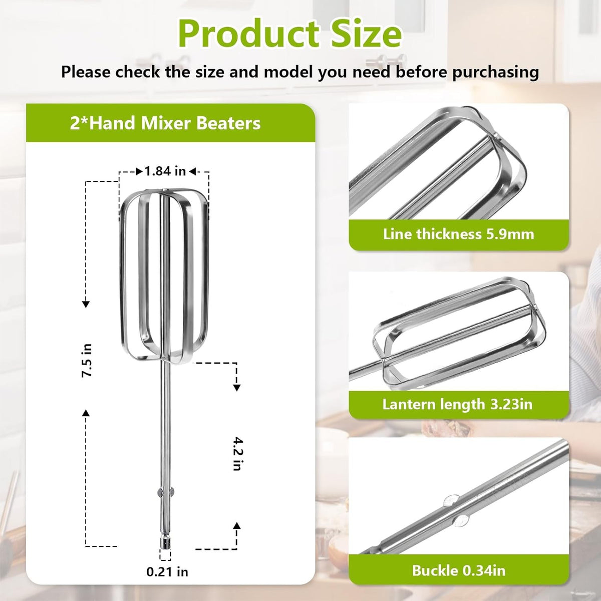 Alocs Hand Mixer Beaters Blender Attachments