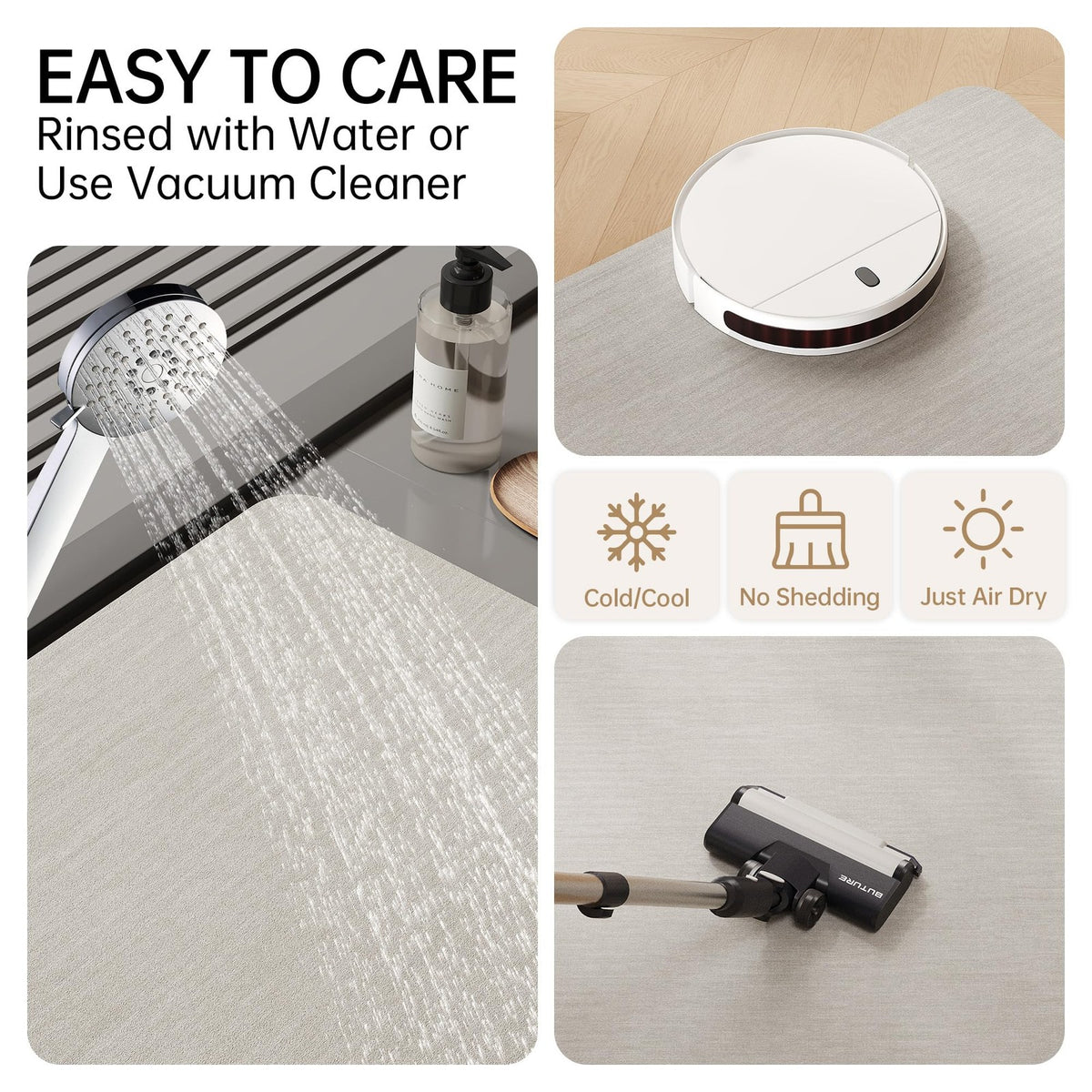 Quick Dry Bath Mat – Non-Slip Thin Rubber Absorbent Bathroom Rug