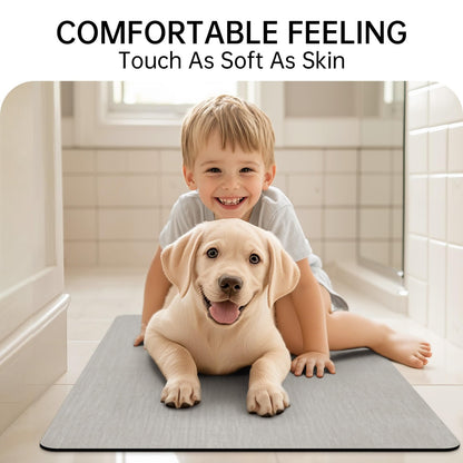 Quick Dry Bath Mat – Non-Slip Thin Rubber Absorbent Bathroom Rug