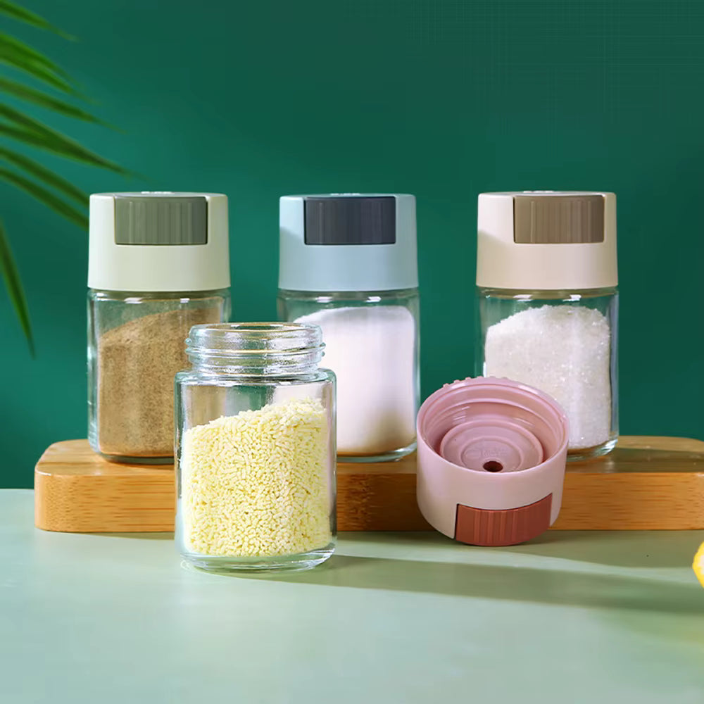 D5 Adjustable Salt & Spice Dispenser – Seasoning Bottle with Shaker Lid